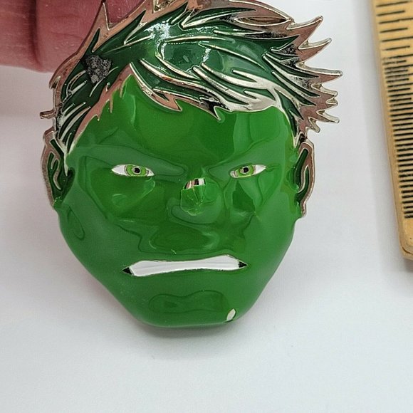 Universal Studios Incredible Hulk Keychain Metal Angry Green Faced Hulk - Picture 6 of 6